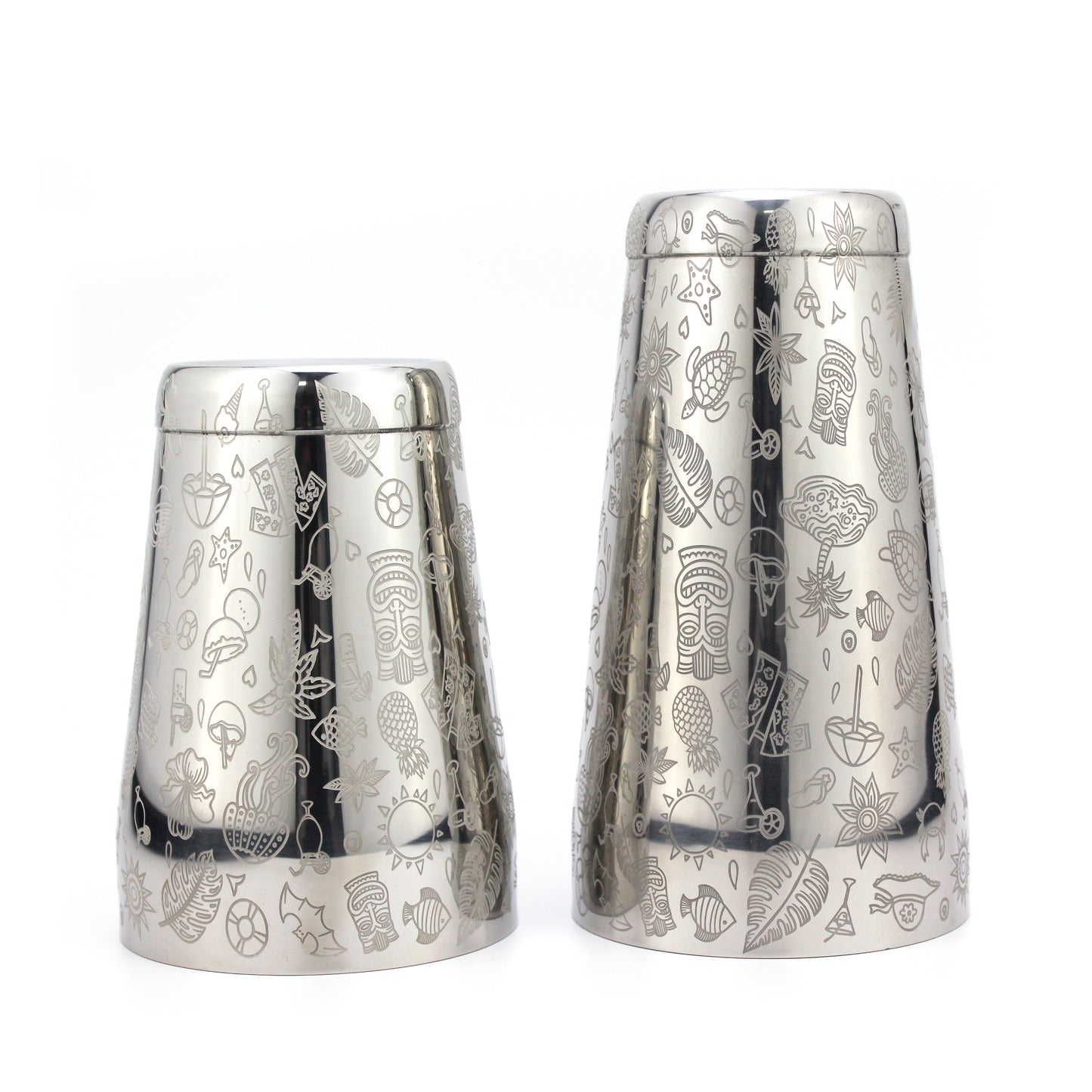 Boston Shaker Tins Etched - Tropics