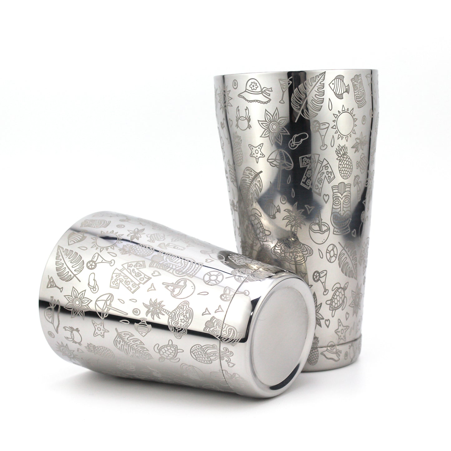 Boston Shaker Tins Etched - Tropics