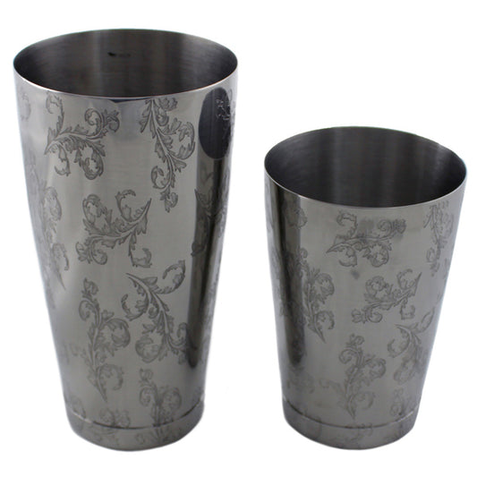 Boston Shaker Tins Etched - Weighted